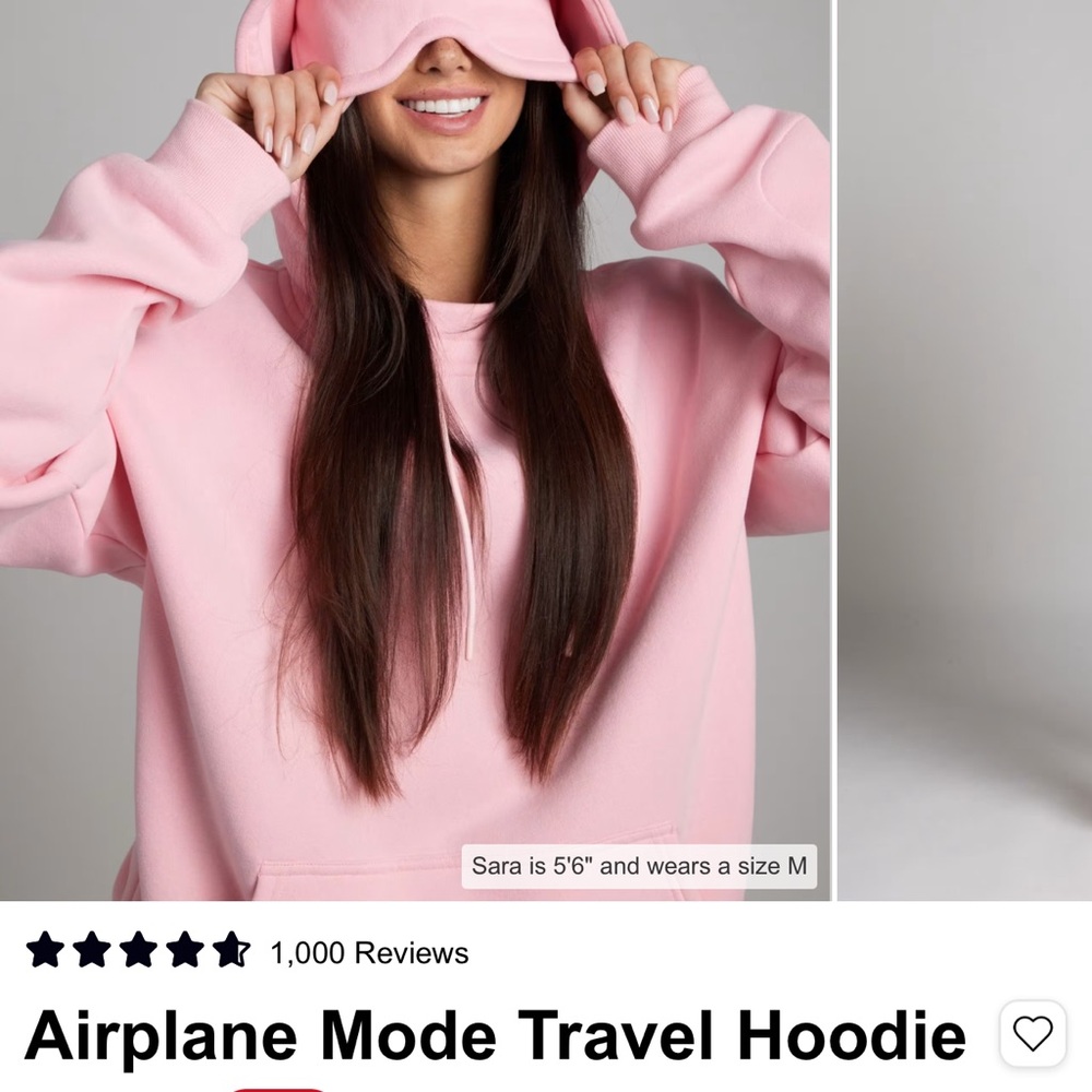Comfrt Airplane Mode Travel Hoodie - Women's Pink Hoodie